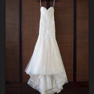 monique lhuillier bliss wedding dress+wedding sash